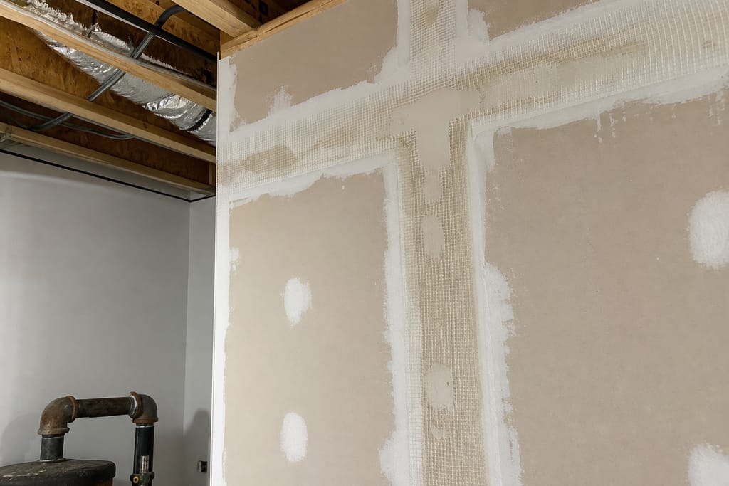 Mesh tape reinforcement photo